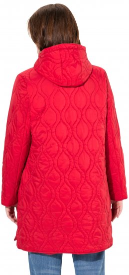 Ulla Popken HYPRAR Quilted Water-Repellent Jacket Red Salsa - Takit - 