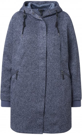 Ulla Popken Knit Fleece-Lined Jacket Navy - Takit - 