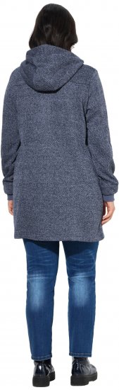 Ulla Popken Knit Fleece-Lined Jacket Navy - Takit - 