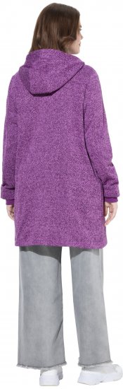 Ulla Popken Knit Fleece-Lined Jacket Purple - Takit - 