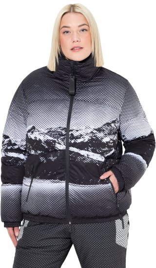 Ulla Popken HYPRAR Mountain Scene Performance Puffer Jacket Black - Takit - 