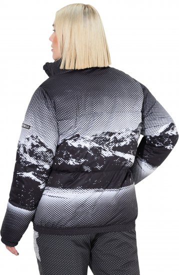 Ulla Popken HYPRAR Mountain Scene Performance Puffer Jacket Black - Takit - 