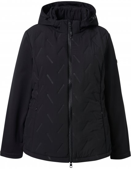 Ulla Popken Triple Function Laser Quilted Softshell Jacket Black - Takit - 