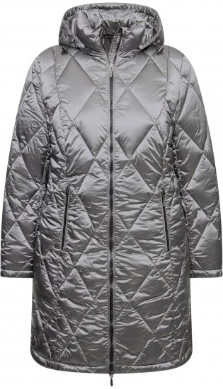 Ulla Popken HYPRAR Diamond Quilted Jacket Silver - Takit - 