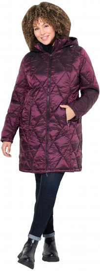 Ulla Popken HYPRAR Diamond Quilted Jacket Carmine Red - Takit - 