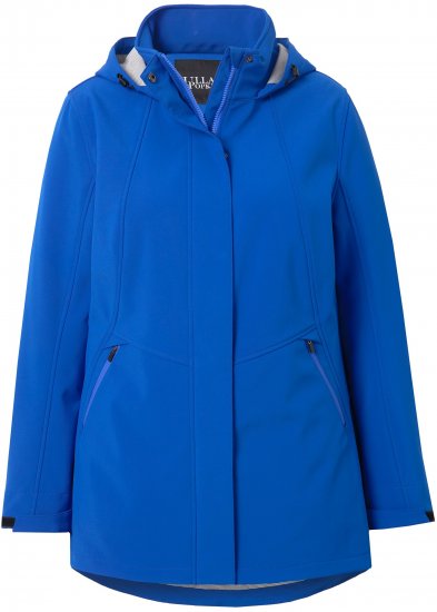 Ulla Popken HYPRAR Triple Function Longline Softshell Jacket Peacock Blue - Takit - 