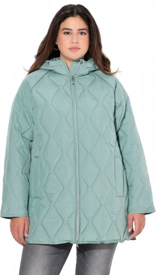 Ulla Popken HYPRAR Quilted Water Repellent Jacket Mint Green - Takit - 