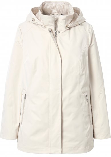 Ulla Popken Long Triple Function Softshell Jacket Natural White - Takit - 