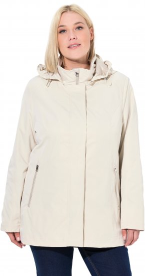 Ulla Popken Long Triple Function Softshell Jacket Natural White - Takit - 