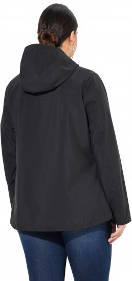 Ulla Popken HYPRAR Toggle Button Microfleece Lined Jacket Black - Takit - 