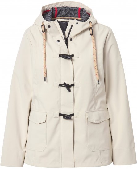 Ulla Popken HYPRAR Toggle Button Microfleece Lined Jacket Light Champagne - Takit - 