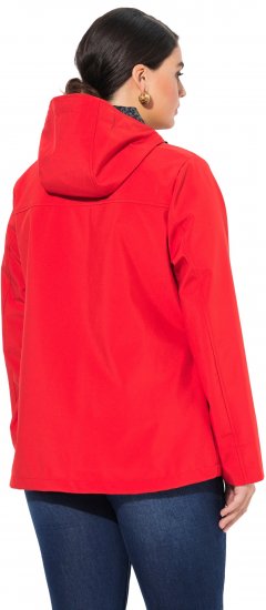 Ulla Popken HYPRAR Toggle Button Microfleece Lined Jacket Salsa Red - Takit - 