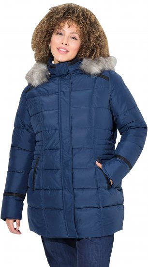 Ulla Popken HYPRAR Quilted Jacket Grey Blue - Ulla Popken - 