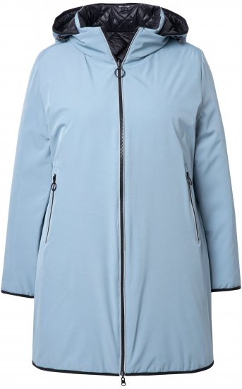 Ulla Popken HYPRAR Reversible Quilted Jacket Grey Blue - Takit - 