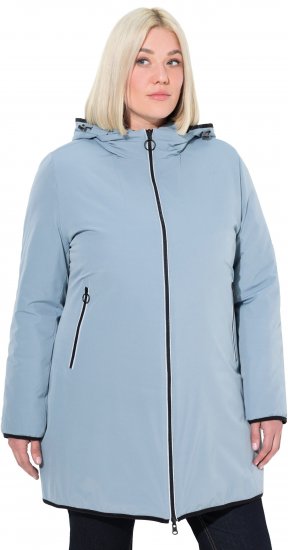 Ulla Popken HYPRAR Reversible Quilted Jacket Grey Blue - Takit - 