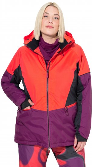 Ulla Popken HYPRAR Performance Colorblock Ski Jacket Coral - Takit - 