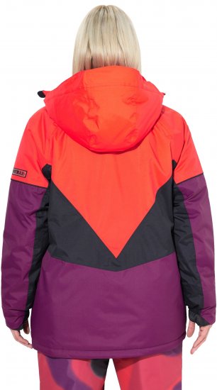 Ulla Popken HYPRAR Performance Colorblock Ski Jacket Coral - Takit - 