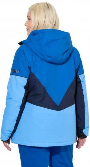 Ulla Popken HYPRAR Performance Colorblock Ski Jacket Denim Blue - Takit - 