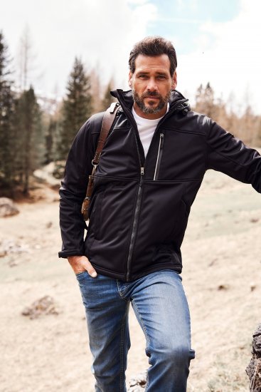 JP1880 Jacket Fleece Lined Softshell Black - Takit - Miesten Takit, isot koot – 2XL – 12XL