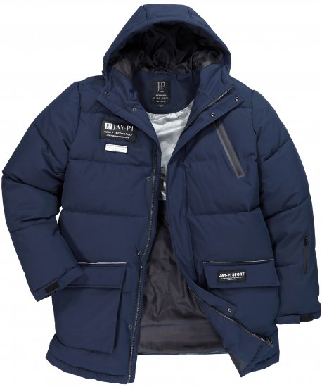 JAY-PI Warm Quilted Parka Dual Function, Wind and Water Repellant Navy - Takit - Miesten Takit, isot koot – 2XL – 12XL