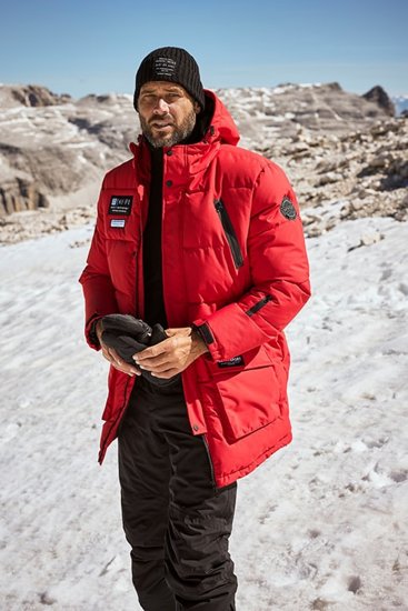 JAY-PI Warm Quilted Parka Dual Function Windproof and Water Repellent Red - Takit - Miesten Takit, isot koot – 2XL – 12XL