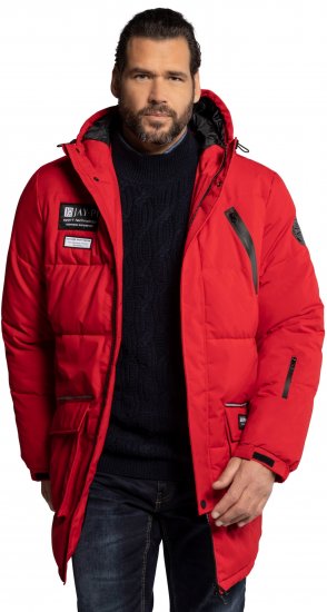 JAY-PI Warm Quilted Parka Dual Function Windproof and Water Repellent Red - Takit - Miesten Takit, isot koot – 2XL – 12XL