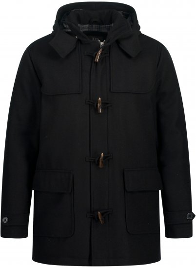 JP1880 Dufflecoat Water-repellent Black - Takit - Miesten Takit, isot koot – 2XL – 12XL