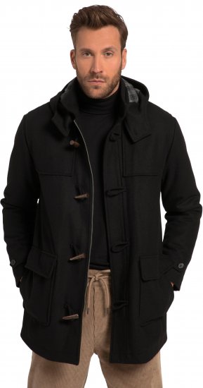 JP1880 Dufflecoat Water-repellent Black - Takit - Miesten Takit, isot koot – 2XL – 12XL