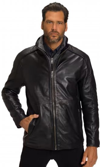 JP1880 Jacket Nappa Lamb Leather Black - Takit - Miesten Takit, isot koot – 2XL – 12XL