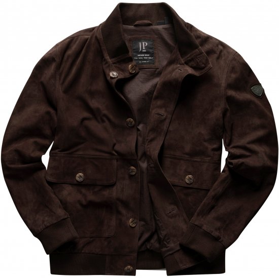 JP1880 Leather Jacket Goat Suede Espresso Brown - Takit - Miesten Takit, isot koot – 2XL – 12XL