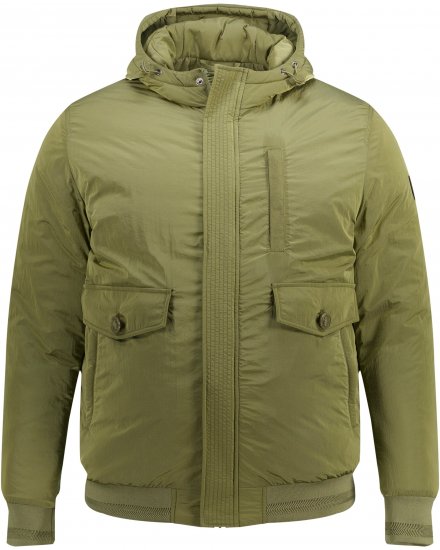 STHUGE Bomber Jacket With Hood Green - Takit - Miesten Takit, isot koot – 2XL – 12XL
