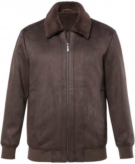JP1880 Bomber Jacket Faux Leather Dark Brown - Takit - Miesten Takit, isot koot – 2XL – 12XL