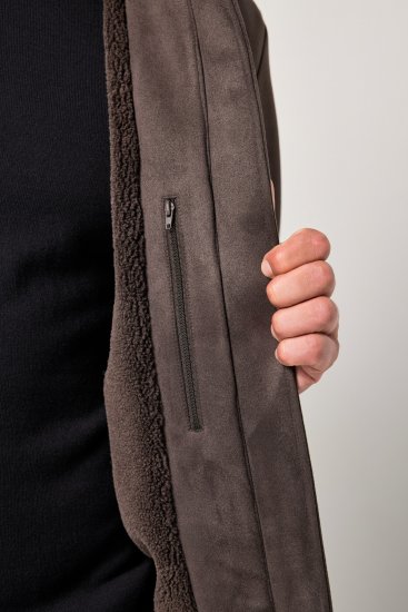 JP1880 Bomber Jacket Faux Leather Dark Brown - Takit - Miesten Takit, isot koot – 2XL – 12XL