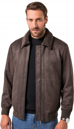 JP1880 Bomber Jacket Faux Leather Dark Brown - Takit - Miesten Takit, isot koot – 2XL – 12XL