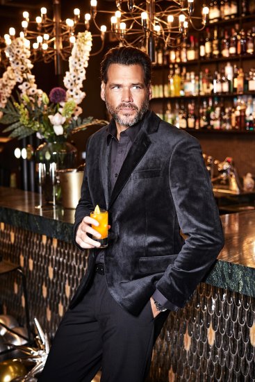 JP1880 Jacket Velvet Business Smoking Black - Puvut ja pikkutakit - Pukuja suurissa mitoissa