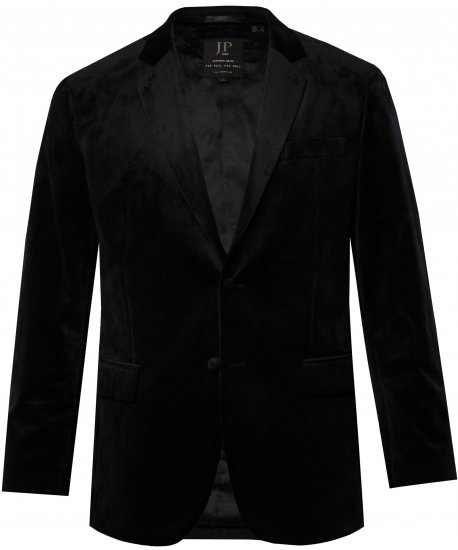 JP1880 Jacket Velvet Business Smoking Black - Puvut ja pikkutakit - Pukuja suurissa mitoissa