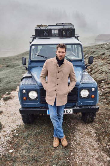 JP1880 Coat Wool Blend Beige Melange - Takit - Miesten Takit, isot koot – 2XL – 12XL