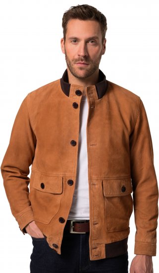 JP1880 Jacket Leather Lamb Nappa Brown - Takit - Miesten Takit, isot koot – 2XL – 12XL
