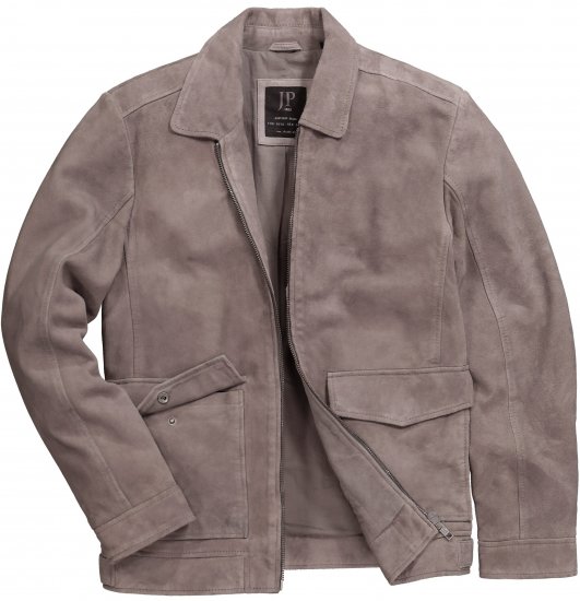 JP1880 Leather Jacket Lamskin Suede Grey - Takit - Miesten Takit, isot koot – 2XL – 12XL