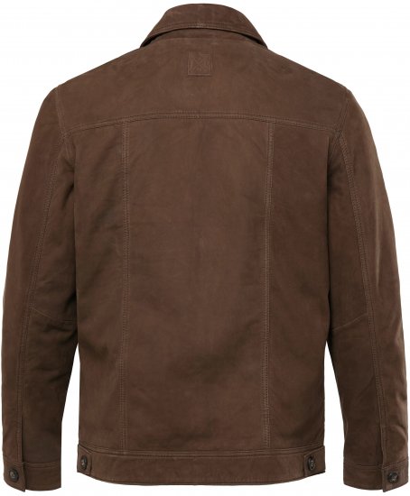 JP1880 Leather Jacket Nubuck Shirt Collar Brown - Takit - Miesten Takit, isot koot – 2XL – 12XL