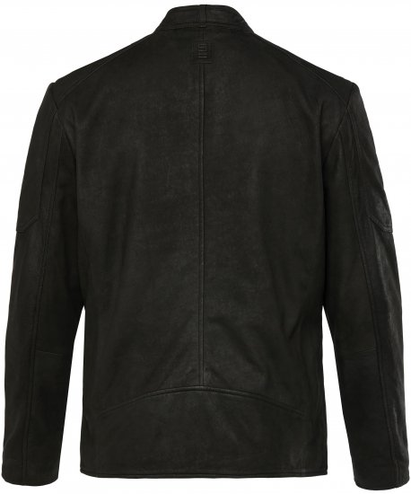 STHUGE Leather Biker Jacket Lamb Nappa Leather Black - Takit - Miesten Takit, isot koot – 2XL – 12XL