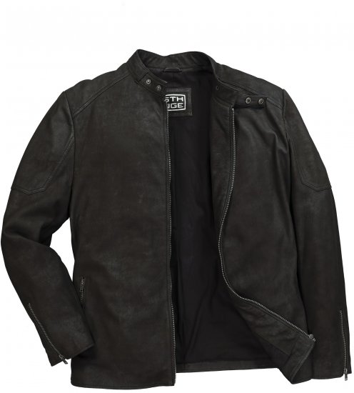 STHUGE Leather Biker Jacket Lamb Nappa Leather Black - Takit - Miesten Takit, isot koot – 2XL – 12XL