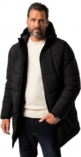 JP1880 Quilted Parka with Multiple Pockets Black - Takit - Miesten Takit, isot koot – 2XL – 12XL