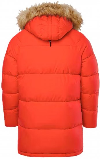 JP1880 Parka Quilted Faux Fur Hood Red - Takit - Miesten Takit, isot koot – 2XL – 12XL
