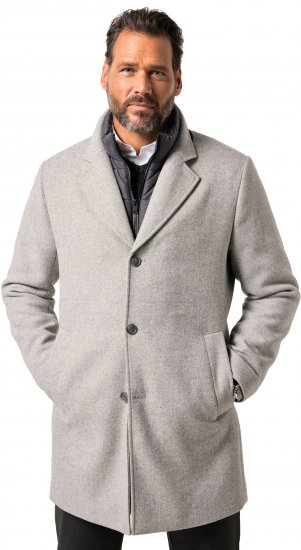 JP1880 Wool Blend Coat with Nylon Insert Grey - Takit - Miesten Takit, isot koot – 2XL – 12XL