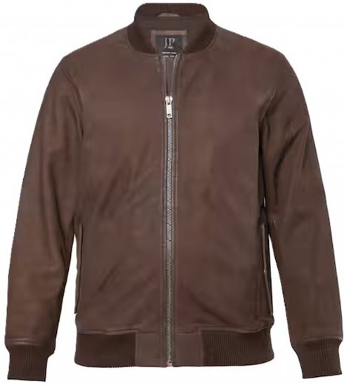 JP1880 Jacket Buffed Nubuck Lamb Leather Brown - Takit - Miesten Takit, isot koot – 2XL – 12XL
