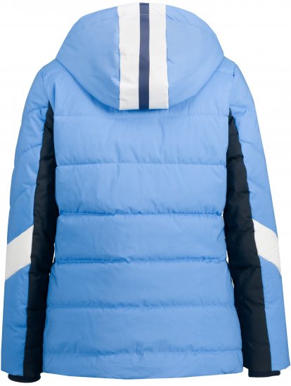 Ulla Popken HYPRAR Chevron Stripe Triple Function Quilted Fully Lined Ski Jacket Pastel Petrol - Takit - 