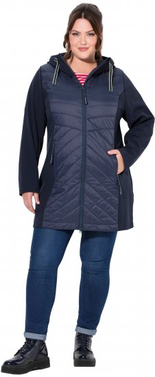 Ulla Popken HYPRAR Softshell Long Cut Jacket Navy - Takit - 