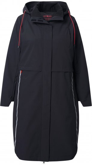 Ulla Popken Extra Long Functional Coat Black - Takit - 