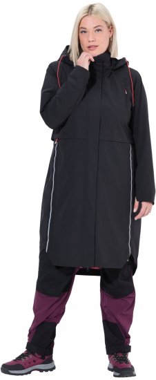 Ulla Popken Extra Long Functional Coat Black - Takit - 
